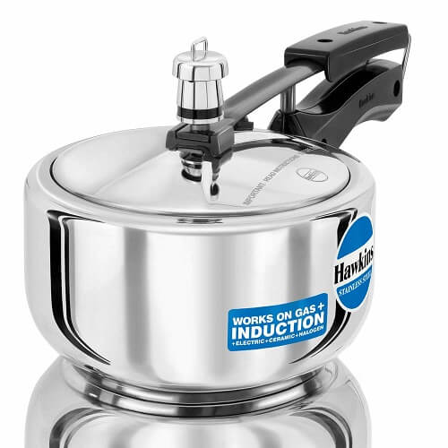 Hawkins Stainless Steel Induction Compatible Pressure Cooker, 2 Litre