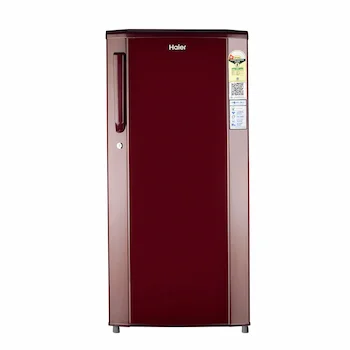 Haier 165L 1 Star Direct Cool Single Door Refrigerator (HED-171RS-P, Red Steel)
