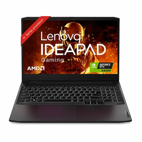 Lenovo IdeaPad Gaming 3 AMD Ryzen 5 5600H 15.6" (39.62cm) FHD IPS 120Hz Gaming Laptop (16GB/512GB SSD/Win 11/NVIDIA GTX 1650 4GB/Alexa/3 Month Game Pass/Shadow Black/2.25Kg), 82K2025MIN